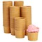 Juvale Disposable Paper Ice Cream Cups - Leak-Resistant Coating & Gelato Cups - 5 oz Portion Control & Ice Cream Bowls - Bulk 100 Pack of Sundae Bar Supplies - 100 Count, 5 oz, Brown